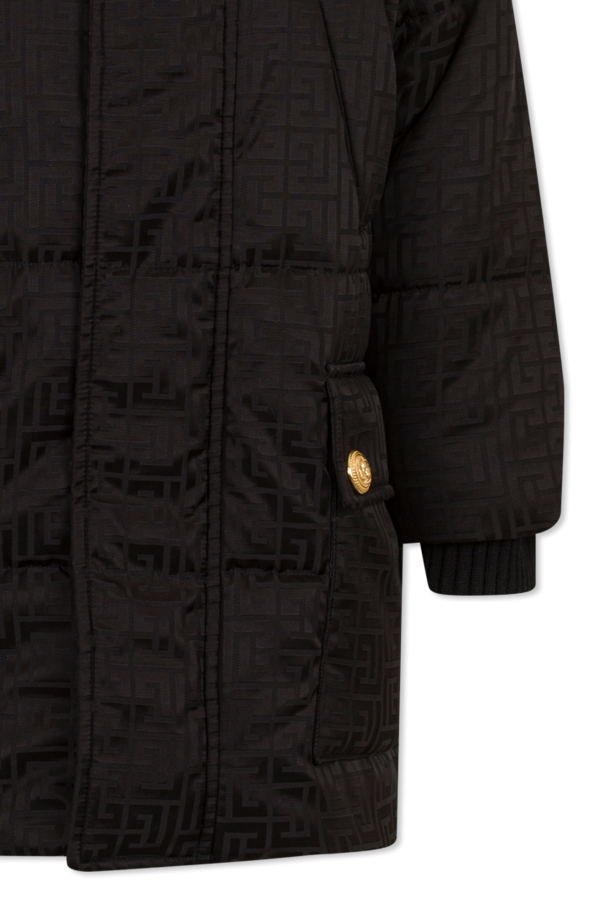 Balmain Kids Chaqueta acolchada con capucha