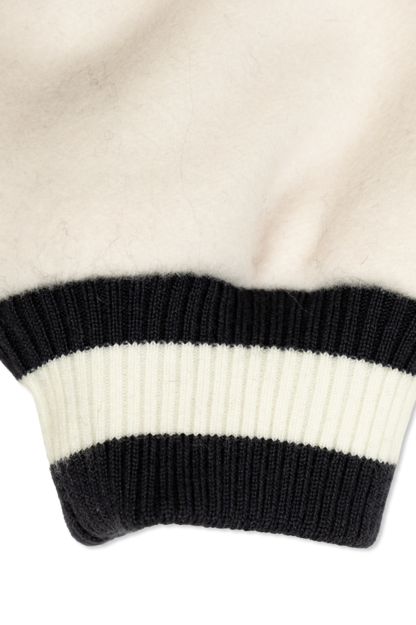 Balmain Kids Wełniana kurtka z kapturem