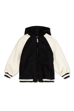 Wool jacket with hood