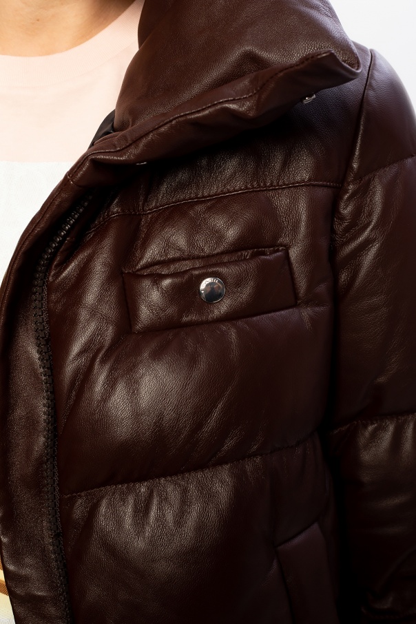 coach leather puffer