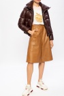 Coach Leather puffer jacket