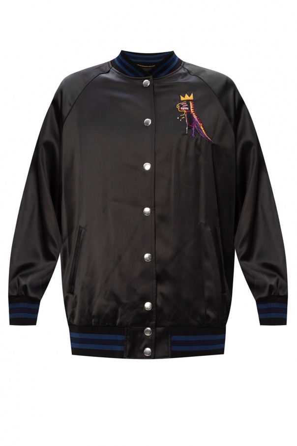 coach x jean michel basquiat varsity jacket