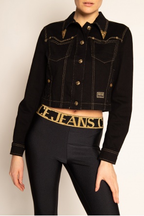 Versace jeans asimmetrica Couture Jeansowa kurtka