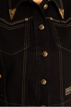 Versace jeans asimmetrica Couture Jeansowa kurtka
