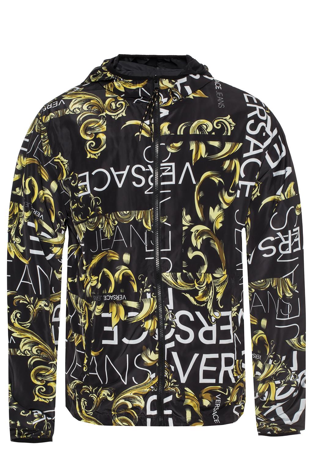 versace reversible jacket Versus Versace men's black jacket 