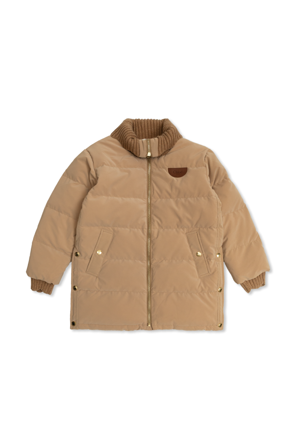 Down jacket with logo patch, zdjęcie 1 Down jacket with logo patch od Chloé Kids