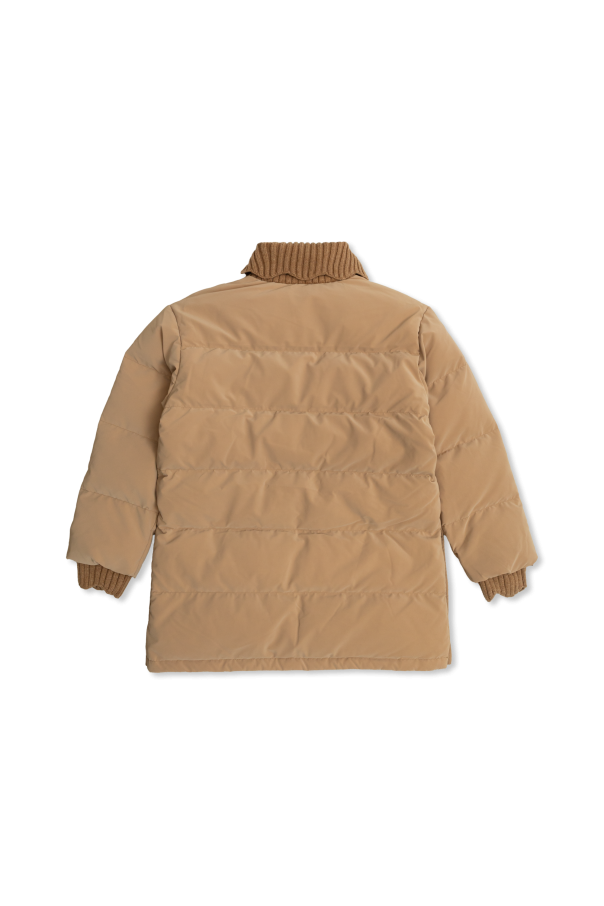 Chloé Kids Chaqueta de plumón con parche de logo