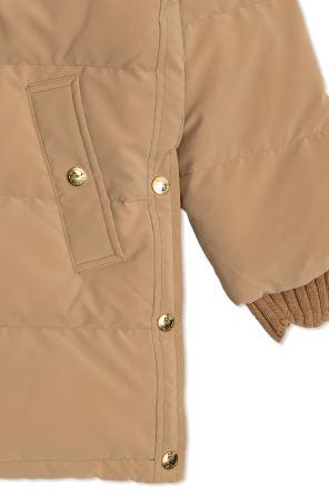 Chloé Kids Chaqueta de plumón con parche de logo