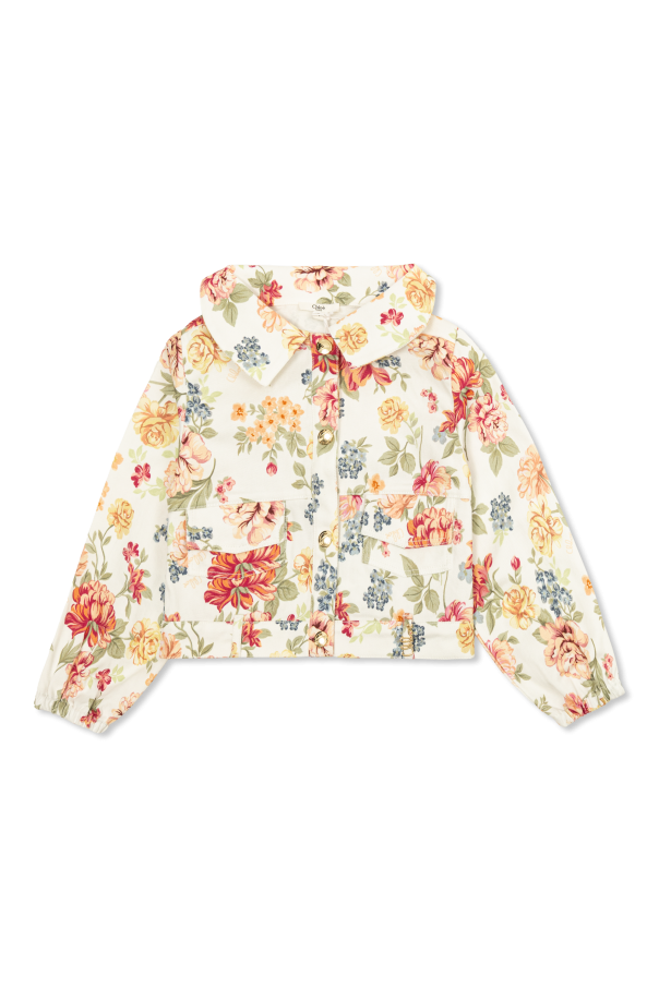 Jacket with floral motif od Chloé Kids