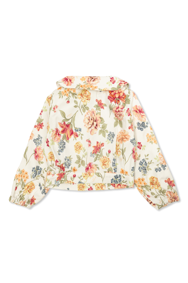 Chloé Kids Jacket with floral motif