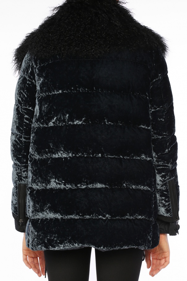 Moncler Fur-trimmed velvet jacket | Women's Clothing | Vitkac
