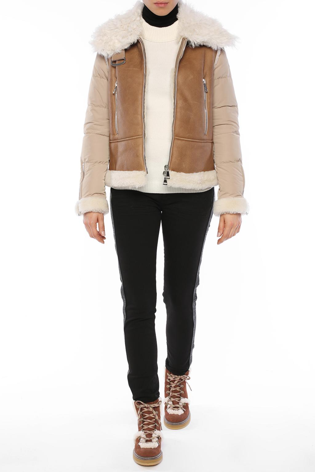 moncler sheepskin jacket