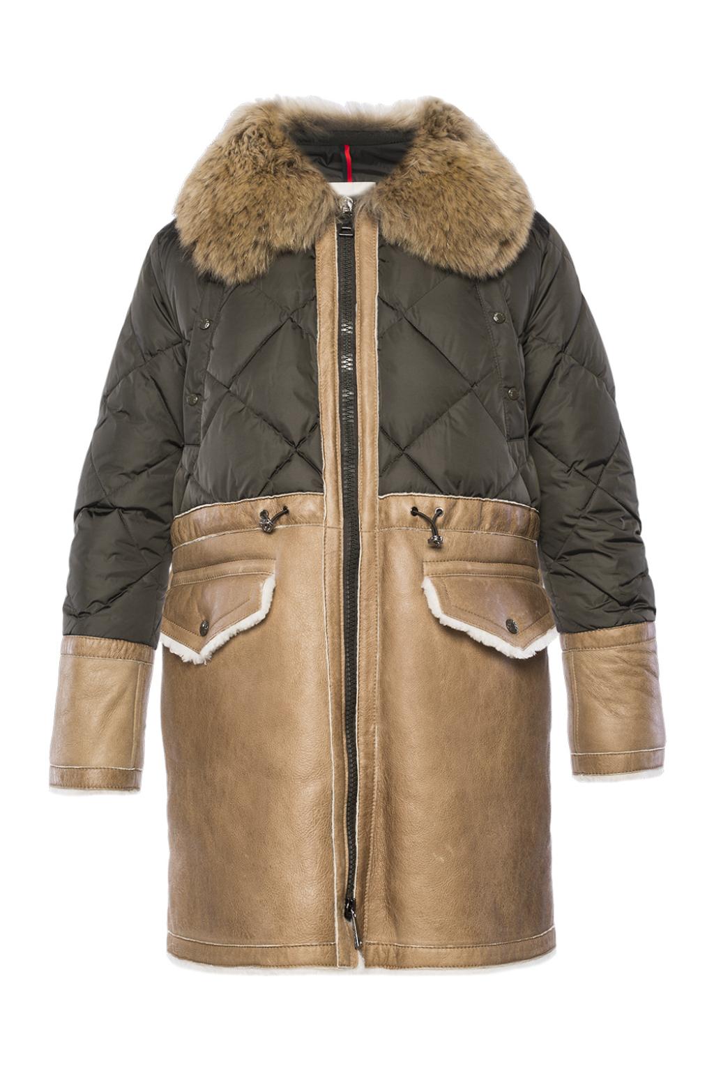 moncler shearling coat