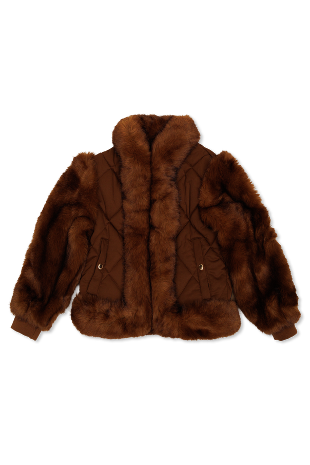 Jacket with fur trim od Chloé Kids