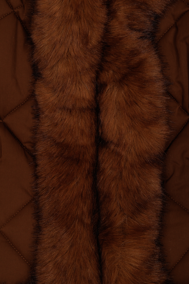 Chloé Kids Jacket with fur trim