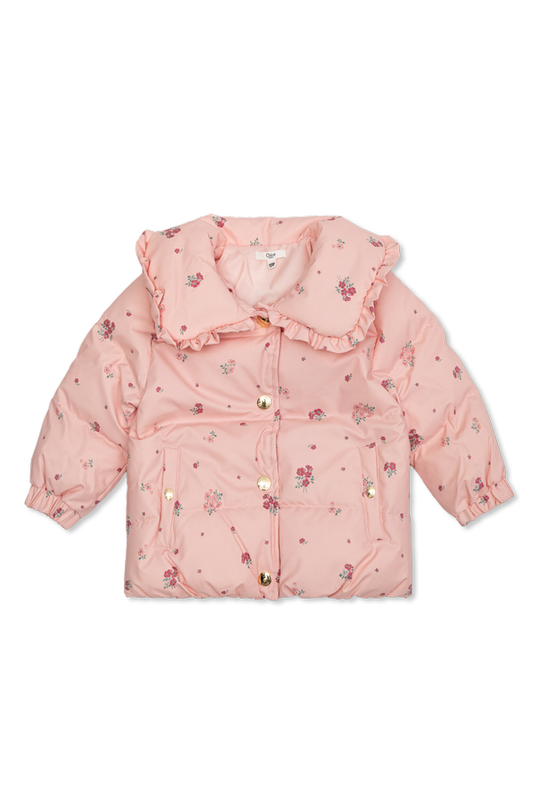 Insulated Floral-Print Jacket od Chloé Kids