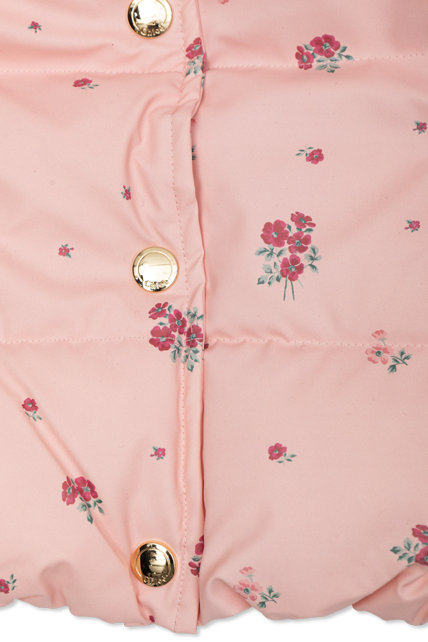 Chloé Kids Chaqueta acolchada con motivo floral
