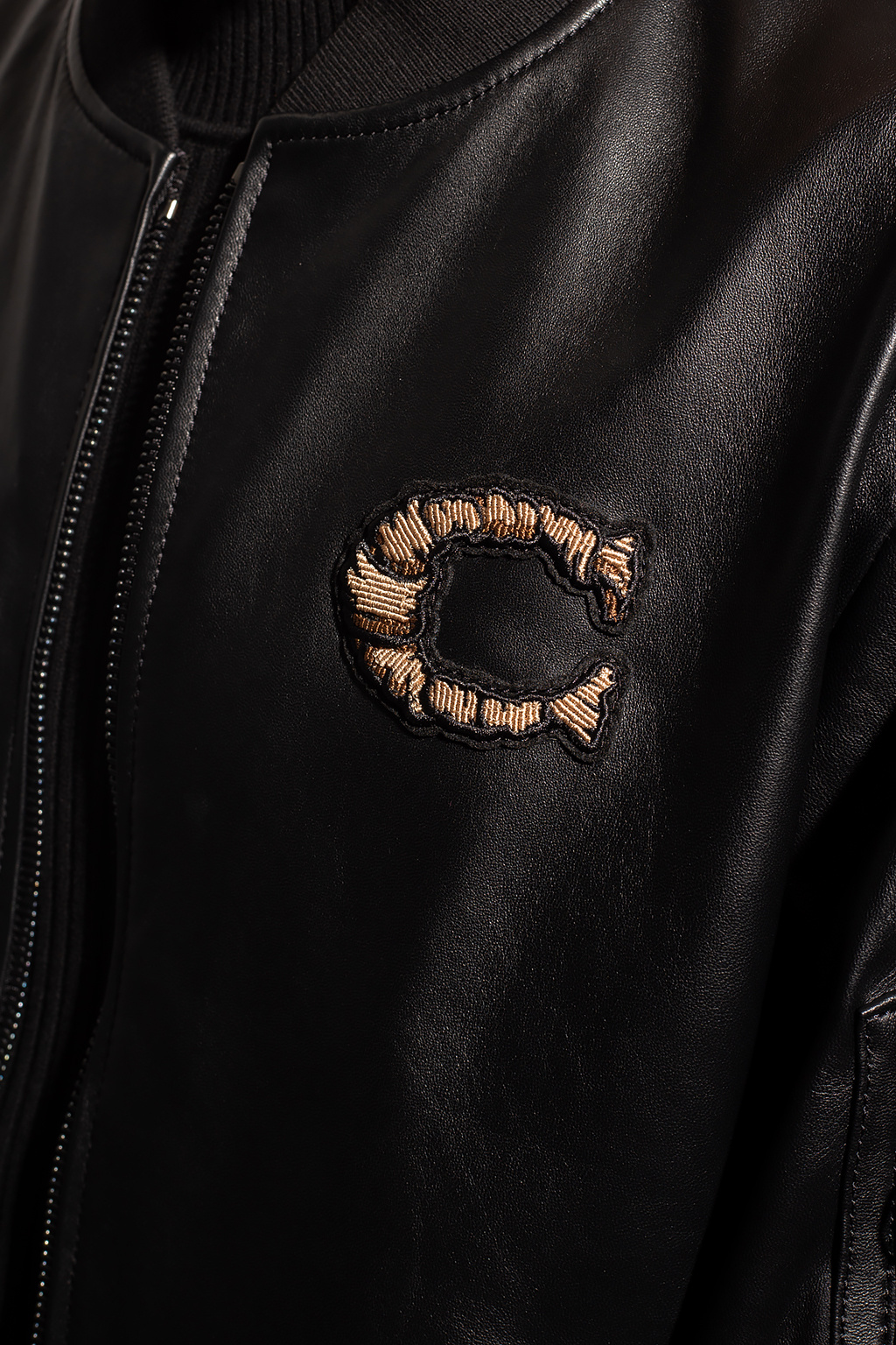 Louis Vuitton black Printed Coach Bomber Jacket