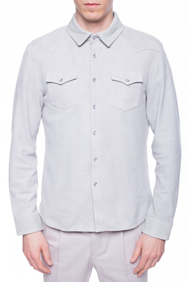 Shirt All Saints Blue size S International in Cotton - 12165652