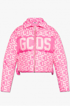 Down jacket with logo od GCDS