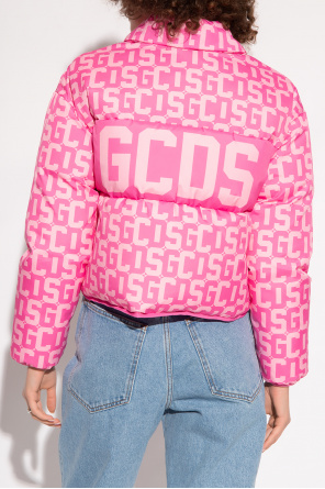 GCDS Down jacket crew-neck with logo