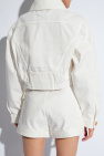 Balmain WHITE Cropped denim jacket