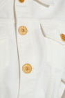 Balmain WHITE Cropped denim jacket