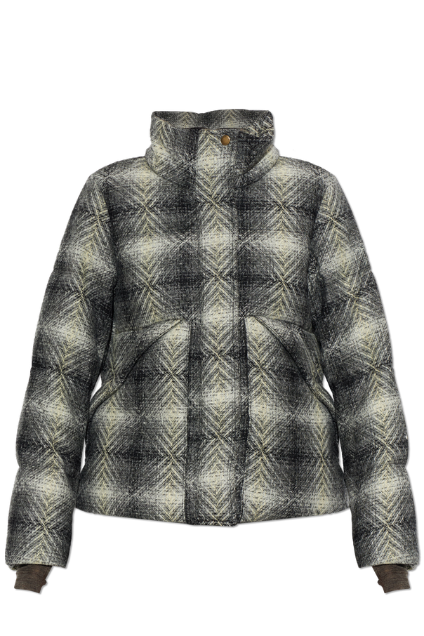 Grey down jacket with stand collar od Woolrich
