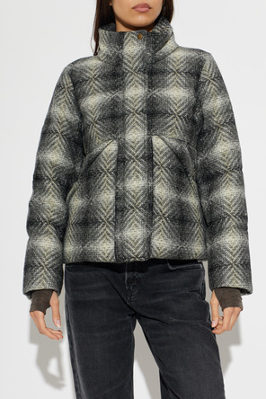 Woolrich Grey down jacket with stand collar