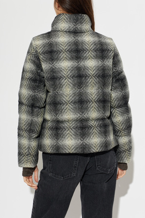 Woolrich Grey down jacket with stand collar