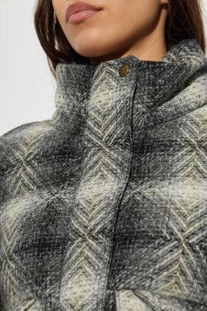 Woolrich Grey down jacket with stand collar