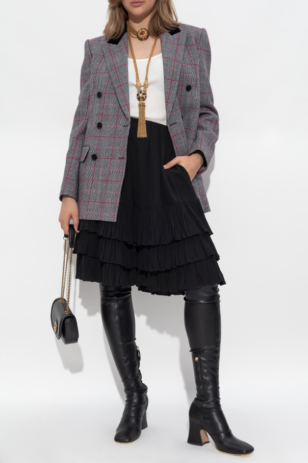 Chloé Double-breasted blazer with a check pattern