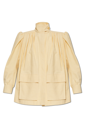 Oversize jacket with a stand-up collar