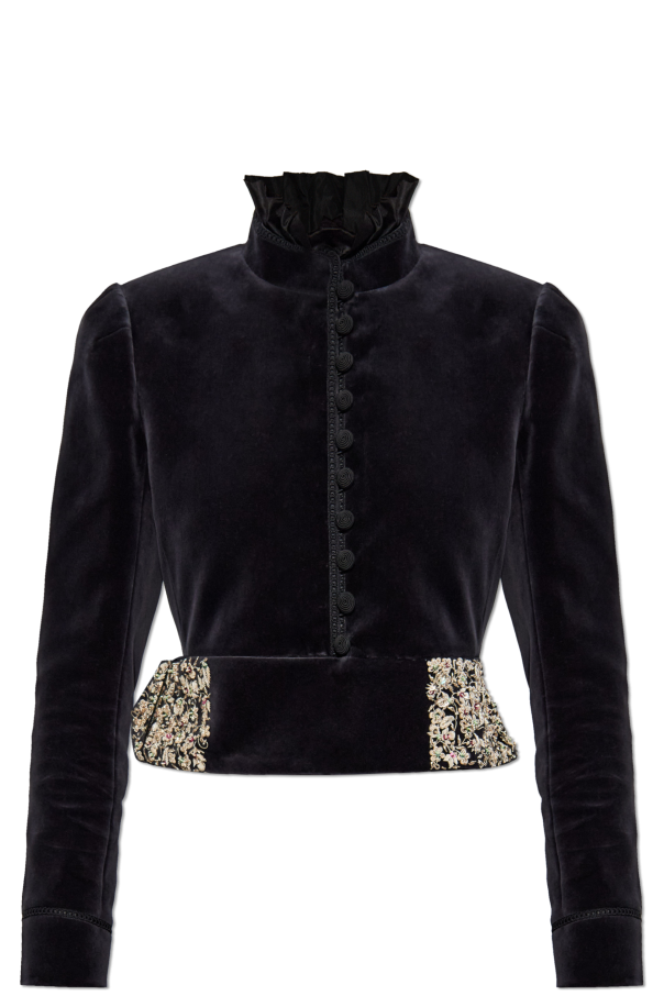 Velvet blazer with shimmering appliqués, zdjęcie 1 Velvet blazer with shimmering appliqués od Chloé