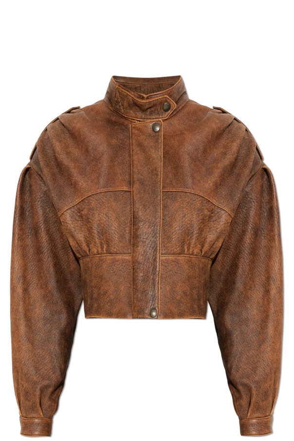 Leather jacket with a stand-up collar od Chloé