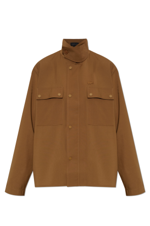 Jacket with stand-up collar