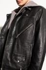 AllSaints ‘Charter’ leather jacket with hood