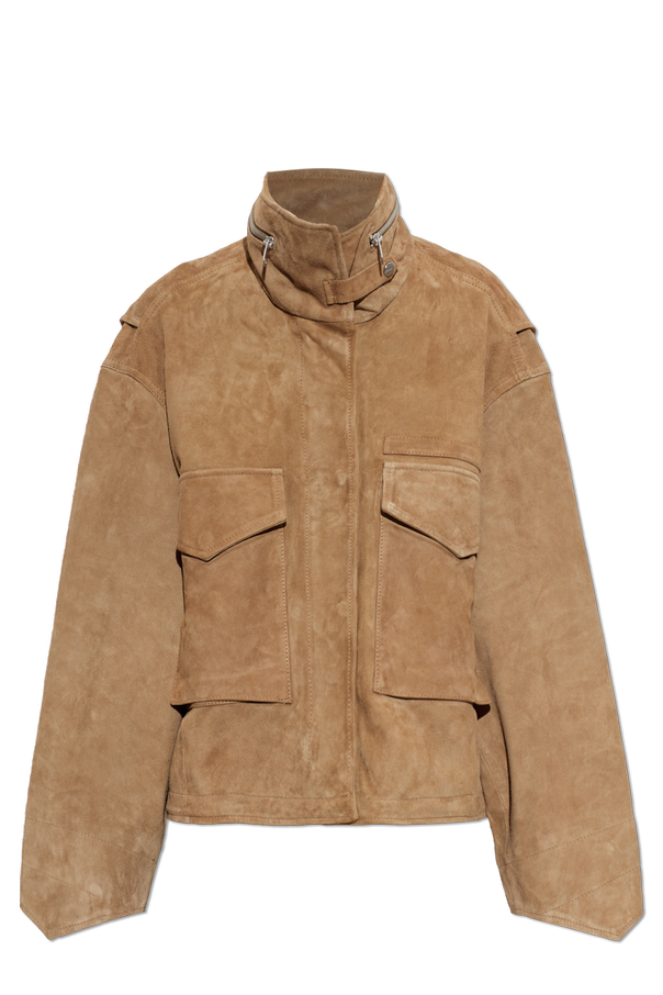 'Clay Suede' suede jacket with collar od AllSaints