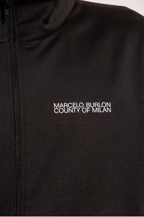 Marcelo Burlon T-shirt Tech Lite Crewe The Good Life castanho