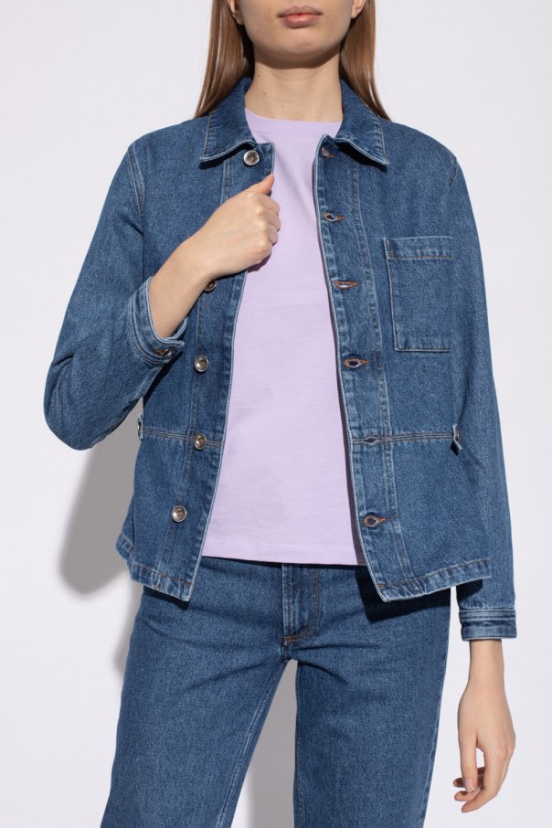 A.P.C. cropped denim jacket - Blue