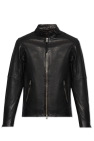AllSaints BLACK ‘Cora’ leather jacket