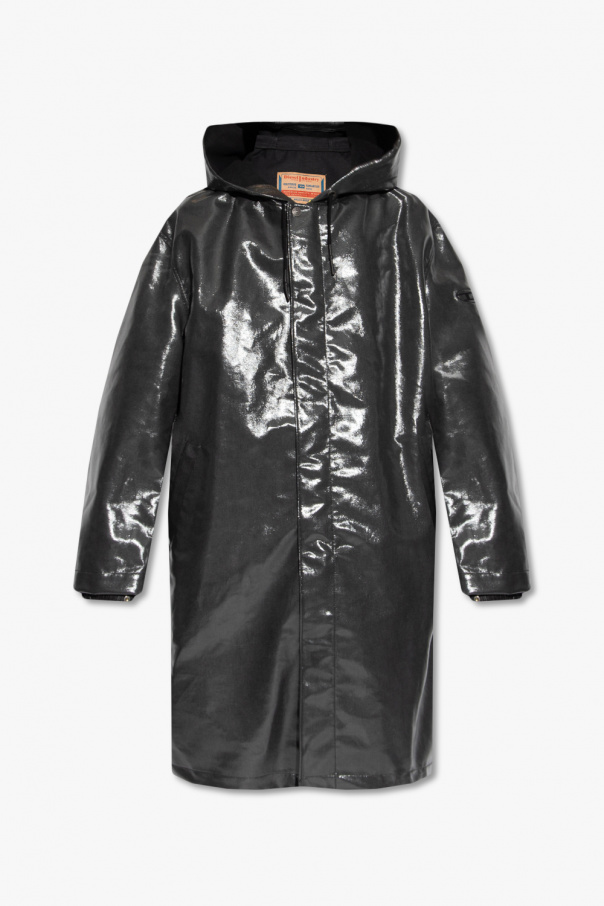 Diesel ‘D-COT’ coat with gloss finish