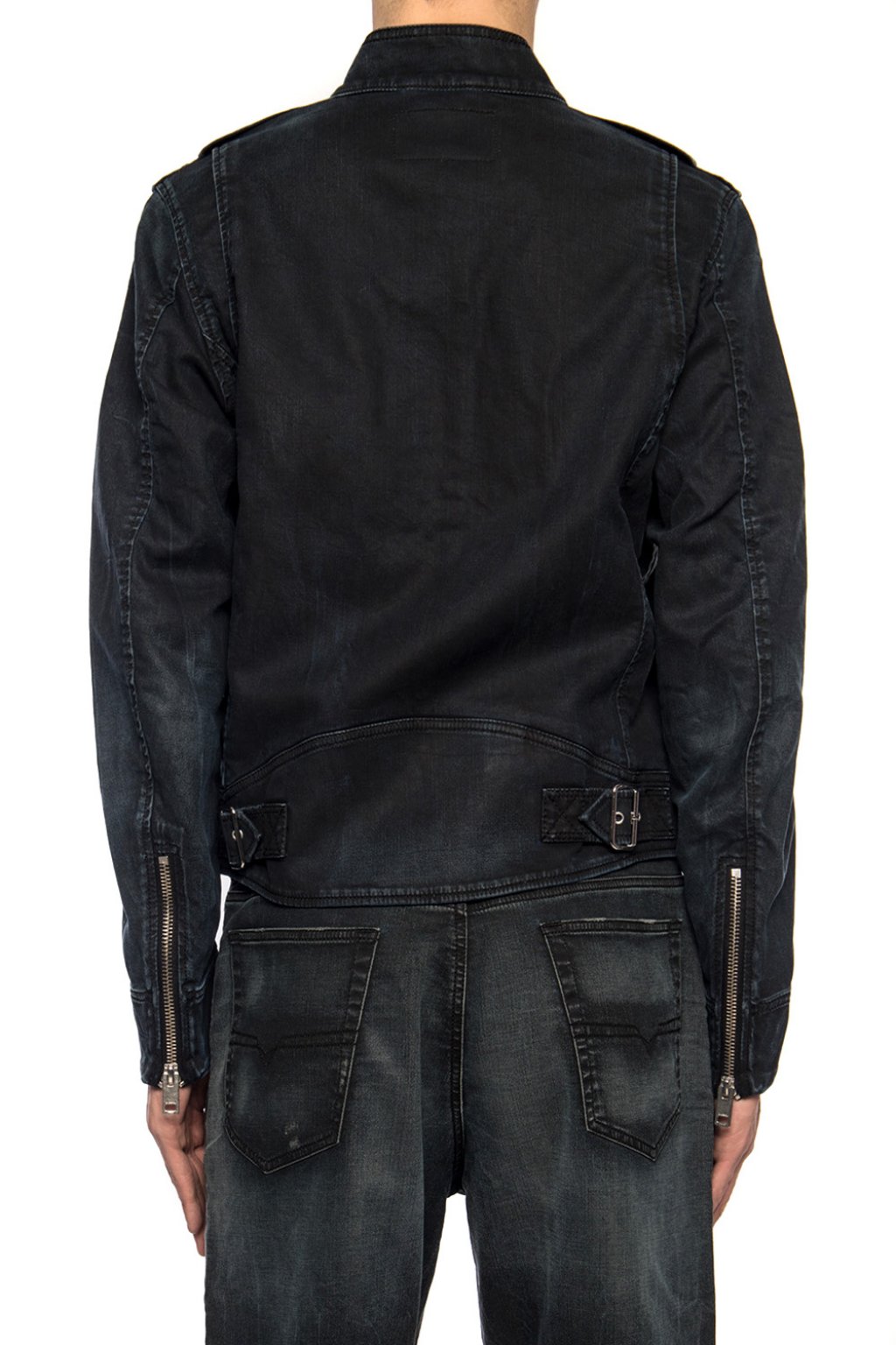 Denim jacket with band collar Diesel - Vitkac US