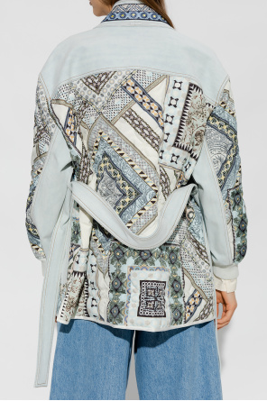 Etro Belted patterned jacket