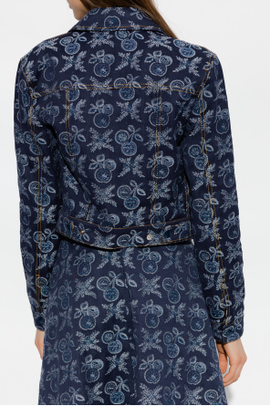 Etro Denim jacket with jacquard pattern