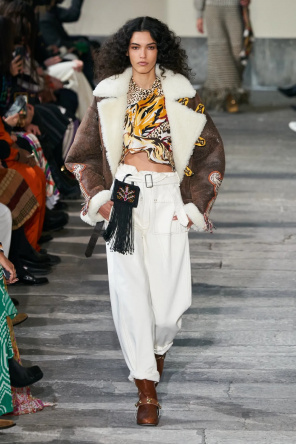 Etro Embroidered shearling jacket