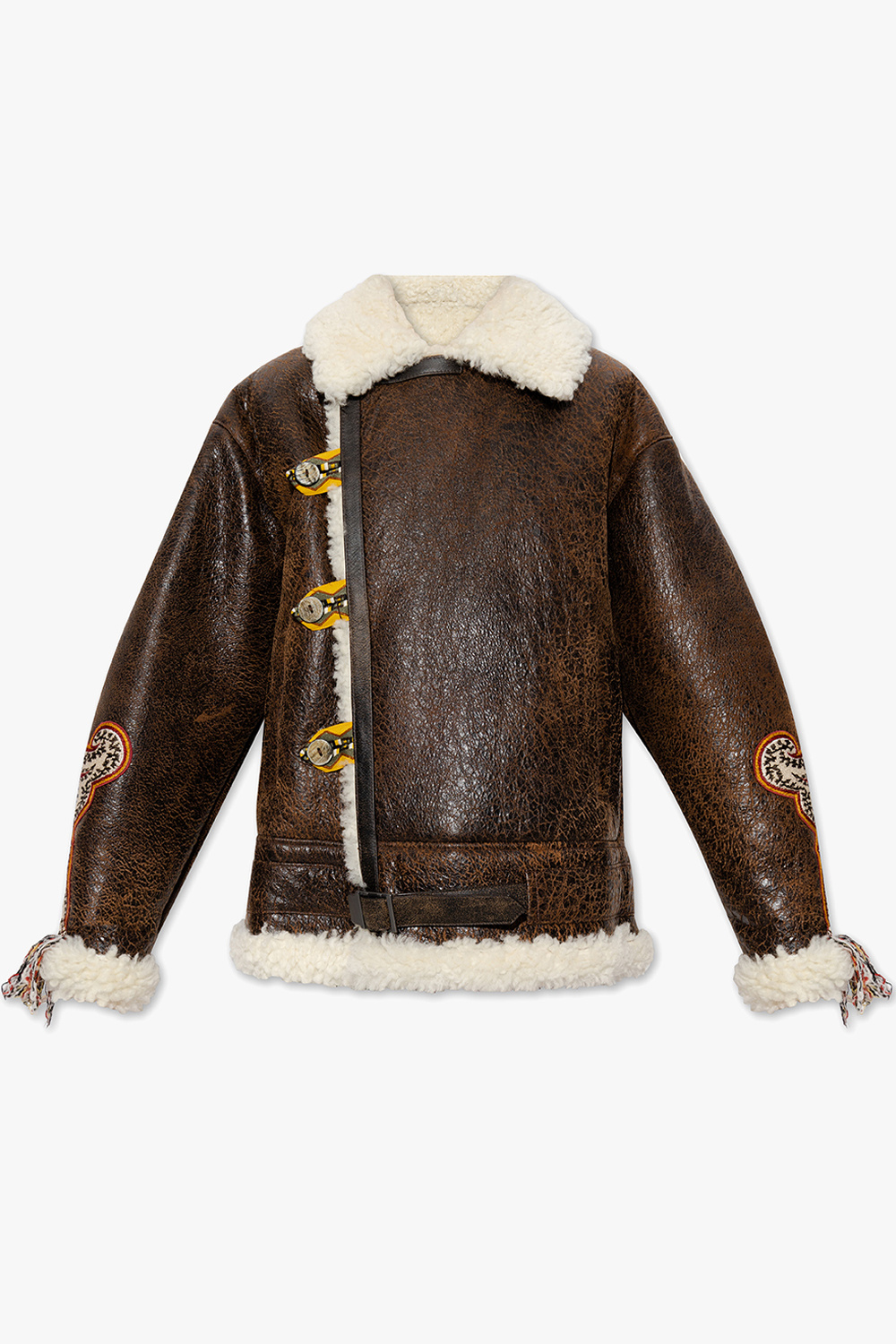 Etro Embroidered shearling jacket