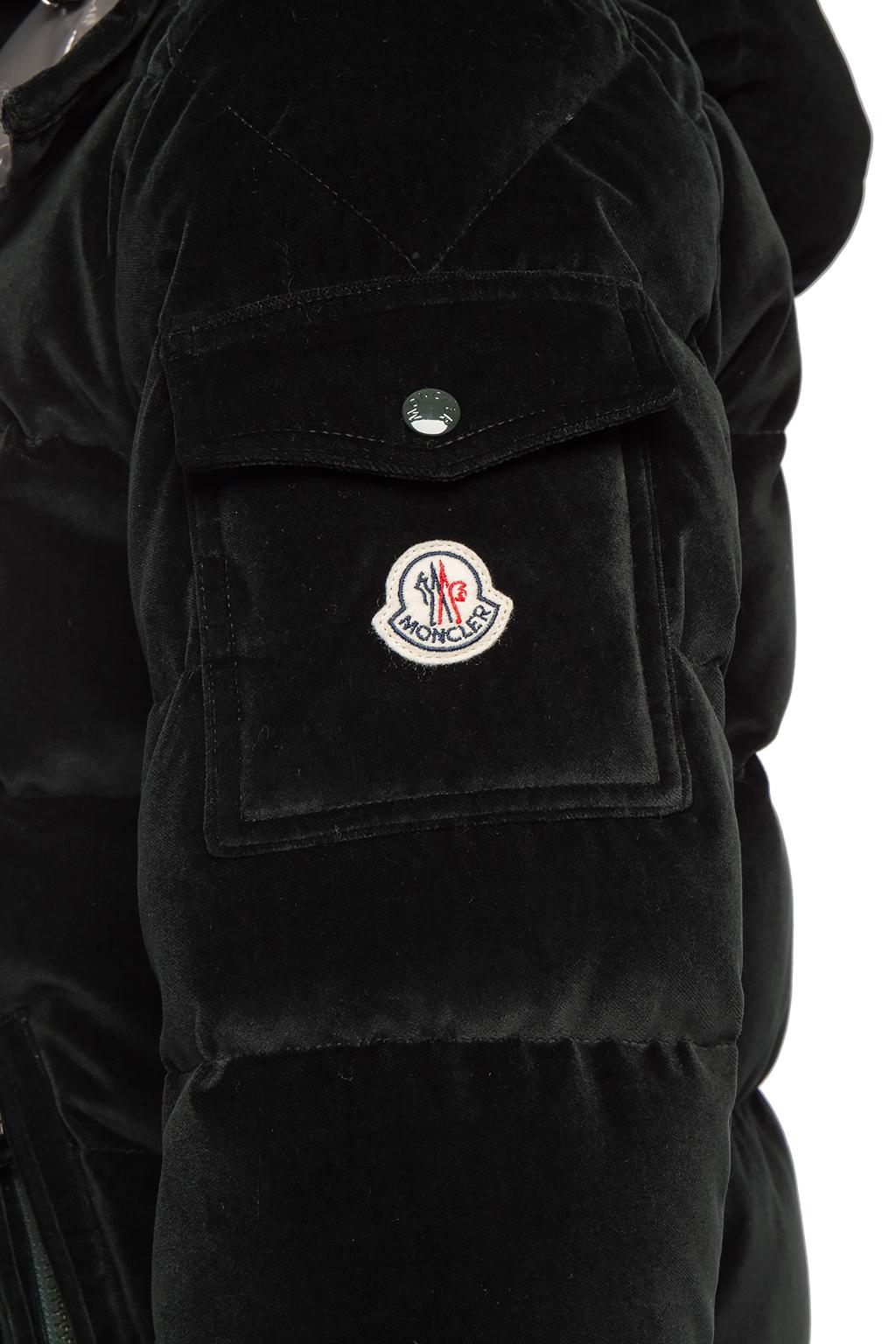 moncler green velvet jacket