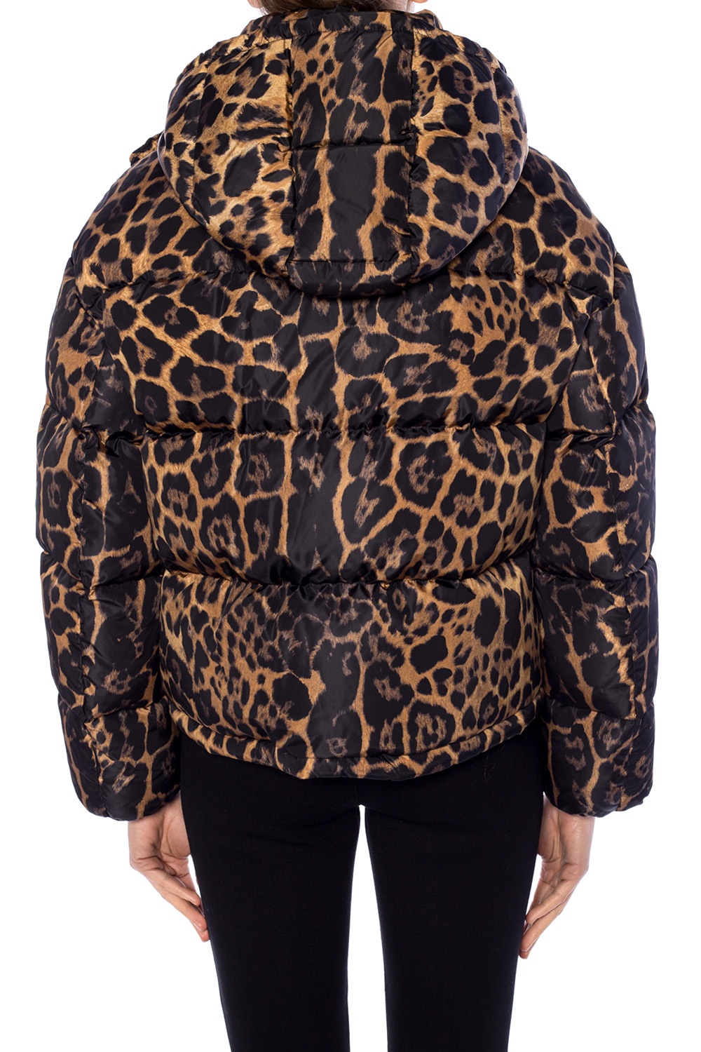 Caille' leopard print down jacket 