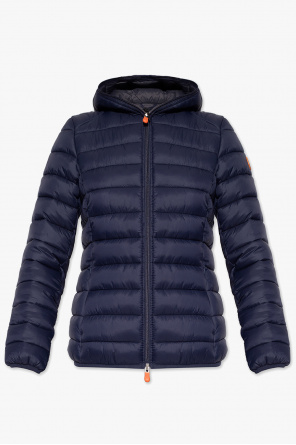 ‘daisy’ insulated hooded jacket od lurbel nieve shirt long sleeves woman running